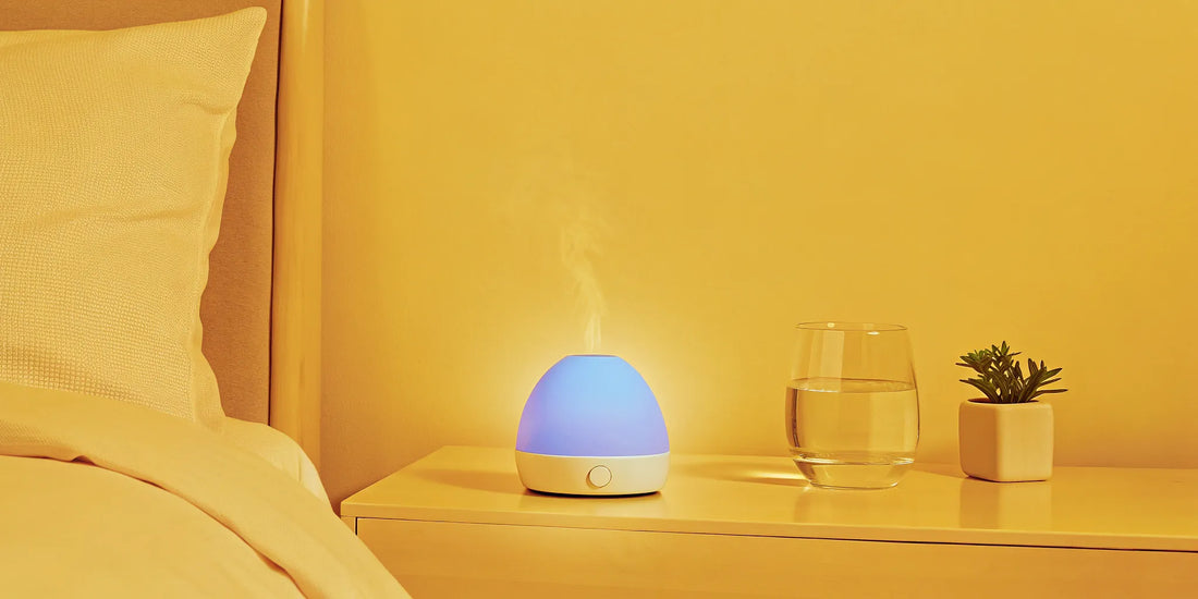 Blue light therapy device aids skin recovery.